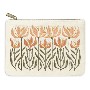 Embroidered Zipper Pouch | Lily