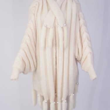 1990s Mohair &amp; Mink Cocoon Cardigan