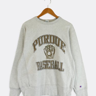 Vintage Champion 80s Reverse Weave Purdue Baseball Sweatshirt Sz L