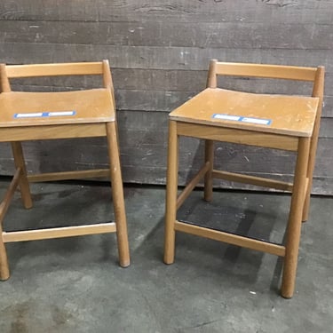 Pair of Wooden Low Back Chairs (Tacoma)