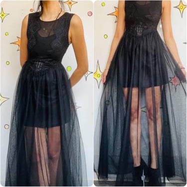 Vintage 90s Y2K | Black Lace Sheer Whimsy | The Fashion Time Machine -  Houston, TX | ATTIC