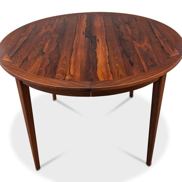 Round Rosewood Table w 1 Leaf - 122405