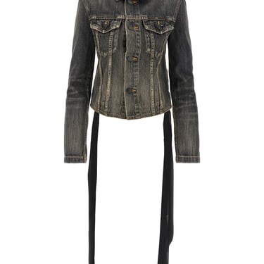 Balenciaga Women 'Lace Up' Denim Jacket