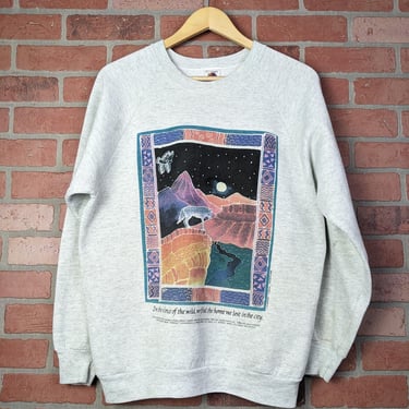 Vintage 90s Jim Morris Nature ORIGINAL Crewneck / Sweatshirt - Large 