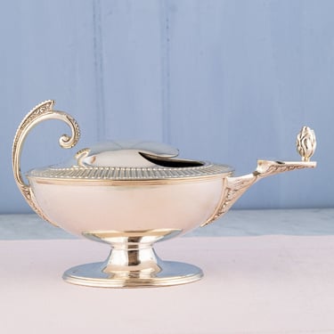 Antique Silverplate Aladdin's Lamp Spoon Warmer