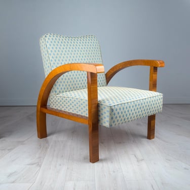 Halabala lounge chair/ Mid century armchair/ mid century arm chair/art deco armchair/ 60s chair/ accent armchair/ lounge armchair 