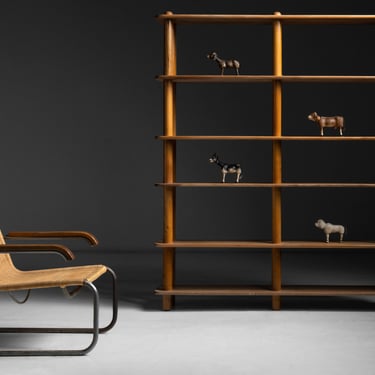 Armchair by Marcel Breuer / 72 Inch Tall Elm Shelving Unit