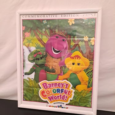 Vintage 2004 Barney's Colorful World Poster 