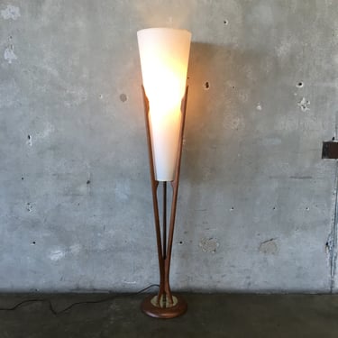 Sculpted Mid Century Modern Floor Lamp by Modeline