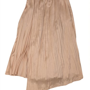 Vince - Cream Satin Pleated Midi Skirt Sz XS