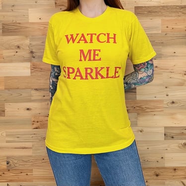 80's Vintage Watch Me Sparkle Watkins Laundry Detergent Promo Tee Shirt T-Shirt 