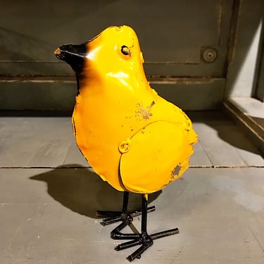 Adorable Upcycled Metal Chick	