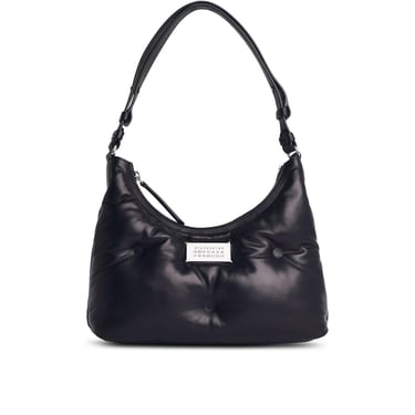 Maison Margiela 'Hobo Glam Slam' Black Leather Bag Woman