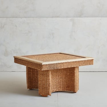 Square Rope Coffee Table in the Style of Audoux + Minet, France 1960s