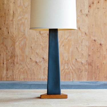 Martz Triangular Ceramic Table Lamp by Marshall Studios 