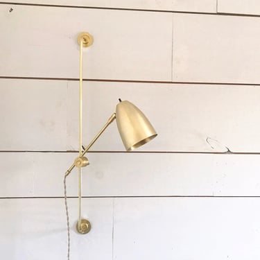 Plug In Wall Sconce • Irwin • Wall Lamp • Industrial Modern Bedside Lamp 