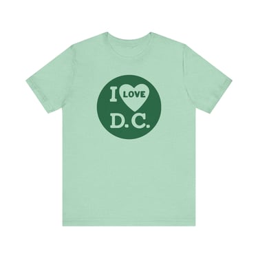 'I Love DC' Vintage Inspired Tee = Printify