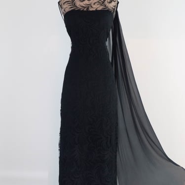 1960s Pink Velvet Gown / Feather Trim Evening Gown | Female Hysteria -  Boston, MA | ATTIC