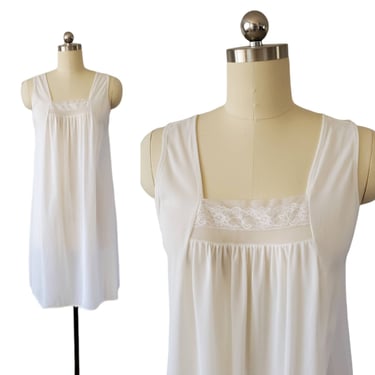 1970&#39;s Shift Nightgown 70s Lingerie 70&#39;s Loungewear Women&#39;s Vintage Size Medium 