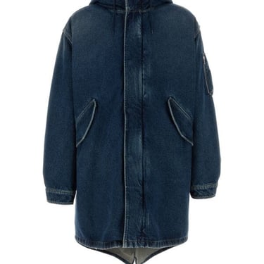 Prada Men Denim Padded Coat