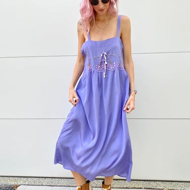 With the Wind Lavender Silk Dress