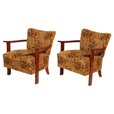 Pair of ART DECO armchairs, 1930s, Central Europe 