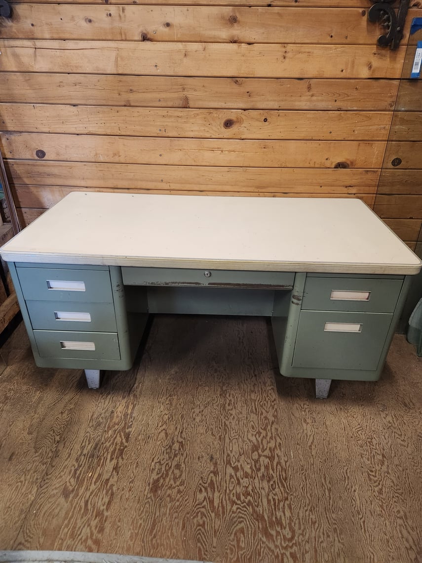 Mid Century Modern Steel Desk 60W x 30H x 30D Earthwise Architectual