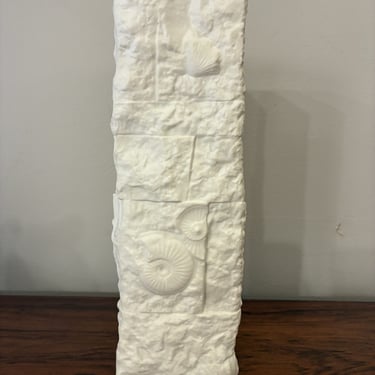 White Porcelain Fossil Vase by Kaiser CA 1970s