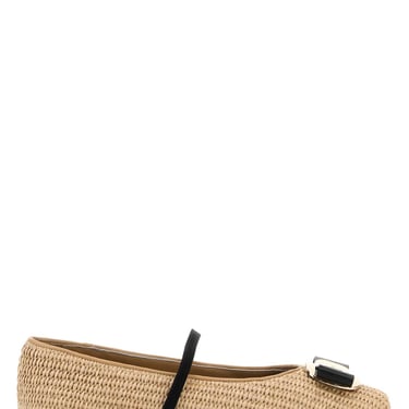 Salvatore Ferragamo Women Raffia Zina Ballerinas