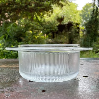 Massimo + Lella Vignelli Heller Bowl Glass Halophane Vintage Mid-Century Post Modern 