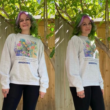 Vintage 1990’s Mackinac Island Floral Sweatshirt Retro 90s 