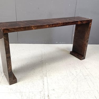 Rare goatskin parchment console table by Aldo tura, 1960s - vintage aldo tura console - lacquered goatskin console table 