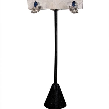 Camrose & Kross - Silver w/ White & Sapphire Stone Detail Stud Earrings