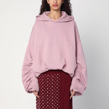 Dries Van Noten Oversized Draped Pink Sweatshirt Women