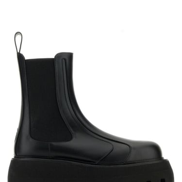 Alexander Mcqueen Women Black Leather Chelsea Sofa Ankle Boots