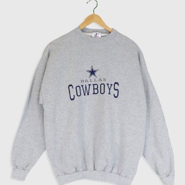 Vintage Dallas Cowboys Embroidered Front Plain Back Sweatshirt Sz L