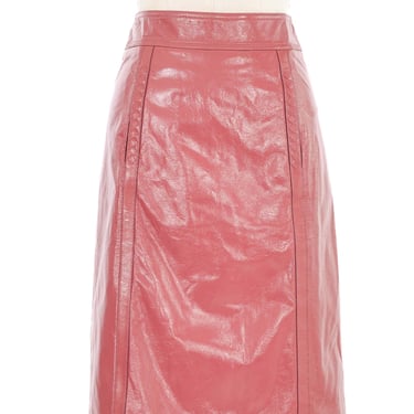 Bottega Veneta Terracotta Leather Skirt