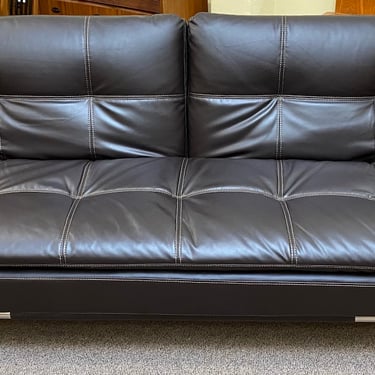 Item #TP2 Contemporary Faux Leather Futon / Sofa Bed