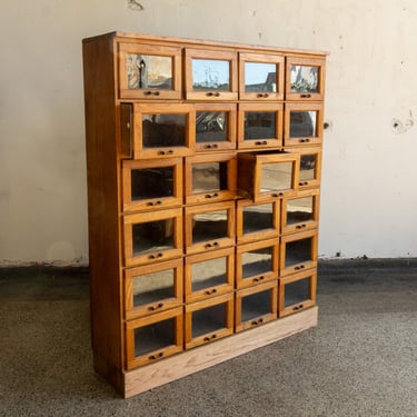 Glass Drawer Mercantile Cabinet