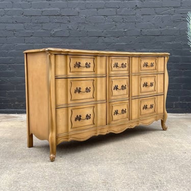 Antique French Provincial Style 9-Drawer Dresser, c.1960’s 
