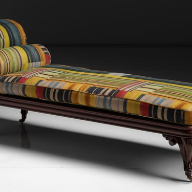 Daybed in Striped Linen by Pierre Frey