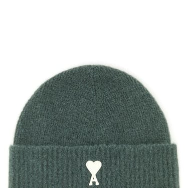 Ami Unisex Off White Adc Beanie