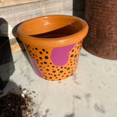Hand Painted Mini Terracotta Pot 
