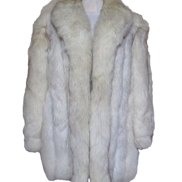 Fox Fur Coat, Vintage Blue Fox Coat, M/L Women, Duplers Of Dallas Fine Furs, Mid Length 