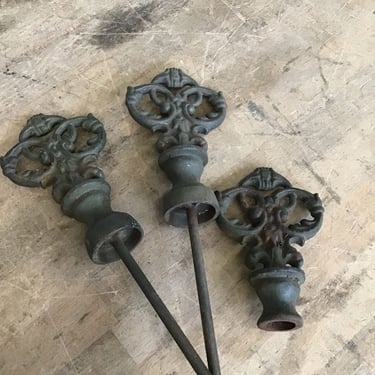 3 Cast Iron Finials (Seattle)