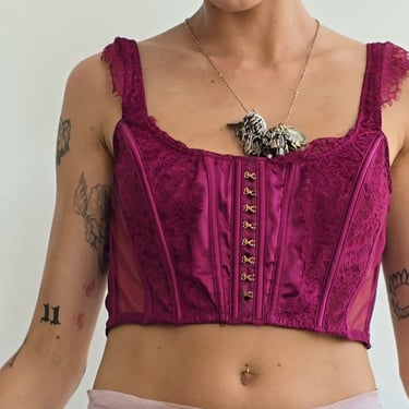 Plum Lace Corset Top (L)