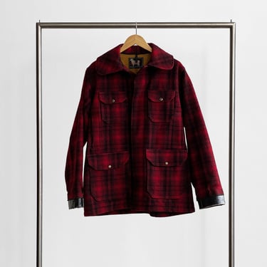 Red Plaid Wool Coat