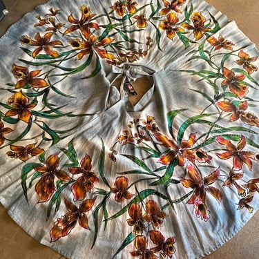 1950s Mexican Hand Painted Tourist Skirt 