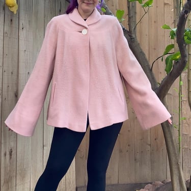 Vintage 1950’s Pink Coat with Flared Sleeves 