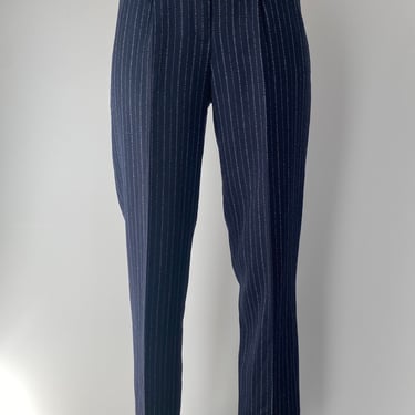 vintage wool high rise pinstripe trousers size 4 